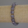 Bransoletka z dymnego agatu, fasetowane kostki 8×8 mm, koraliki 3 mm, długość 18 cm, na elastycznej gumce
