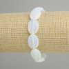 Bransoletka z opalitowym kamieniem księżycowym, średnica 18×13 mm ±, długość 18 cm ±, na elastycznej gumce