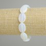 Bransoletka z opalitowym kamieniem księżycowym, średnica 18×13 mm ±, długość 18 cm ±, na elastycznej gumce