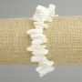 Bransoletka z drobinek masy perłowej, średnica 10–18×3–8 mm, długość 18 cm, elastyczna
