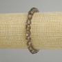 Bransoletka z topazu dymnego o wielokątnym kształcie, średnica 7×7 mm ±, długość 18 cm ±, elastyczna