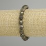 Bransoletka z pirytu w formie wielokątników, o średnicy 8×7 mm, długość 18 cm, na elastycznej bazie