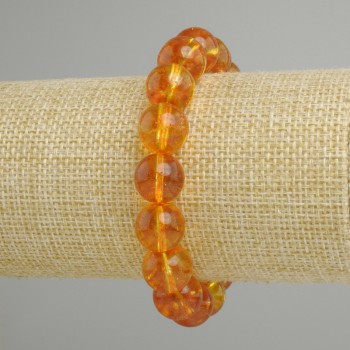 Bransoletka Cytryn gładka kulka, średnica 12 mm, długość 18 cm, elastyczna