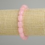 Bransoletka z różowego kwarcu barilo, średnica 11×8 mm, 5 mm ±, długość 18 cm ±, na elastycznej bazie
