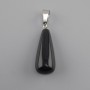 Wisiorek Kropla czarny agat 10×26×36 mm+