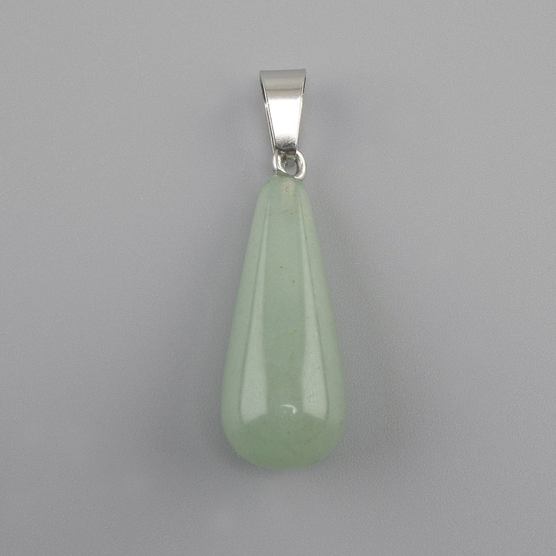 Wisiorek Kropla z nefrytu 10×26×36 mm+
