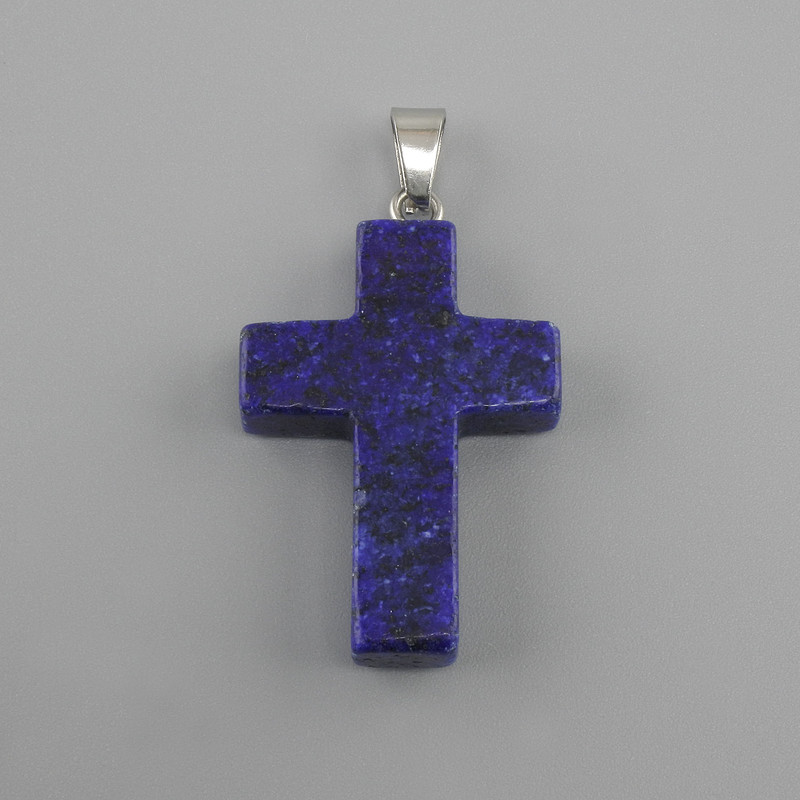 Wisiorek „Krzyż” z lazurytu 18×26×34 mm+