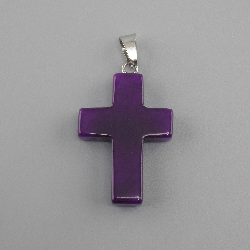 Wisiorek-krzyż z sugilit 18×26×34 mm+