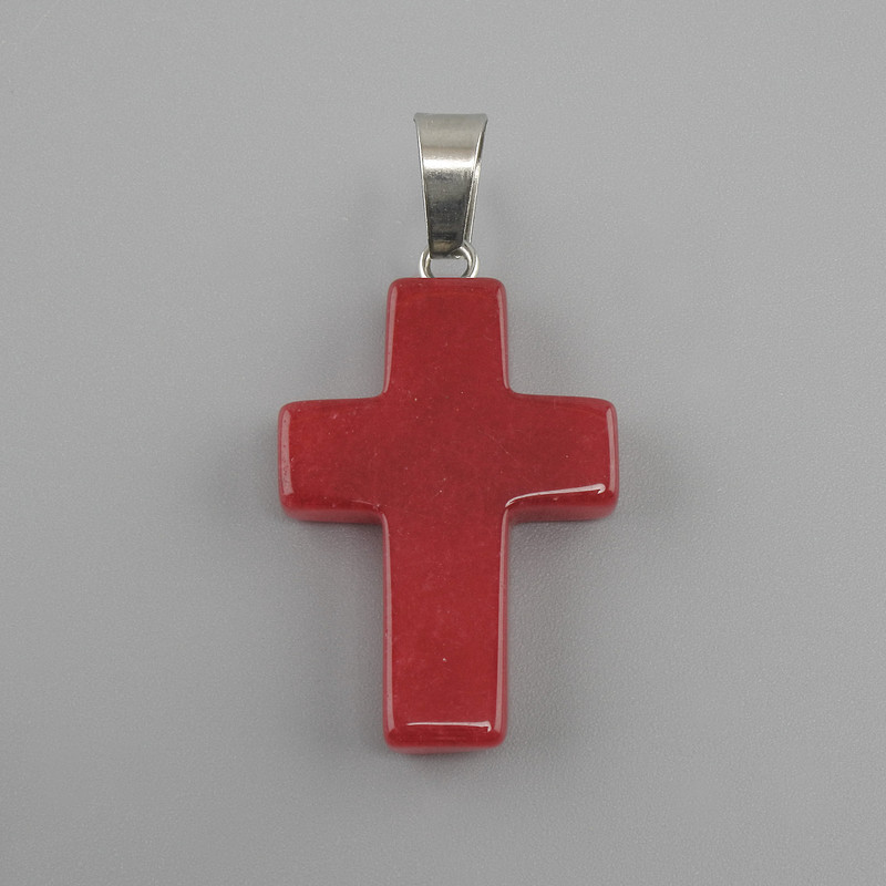 Wisiorek-krzyż z turmalinu 18×26×34 mm+