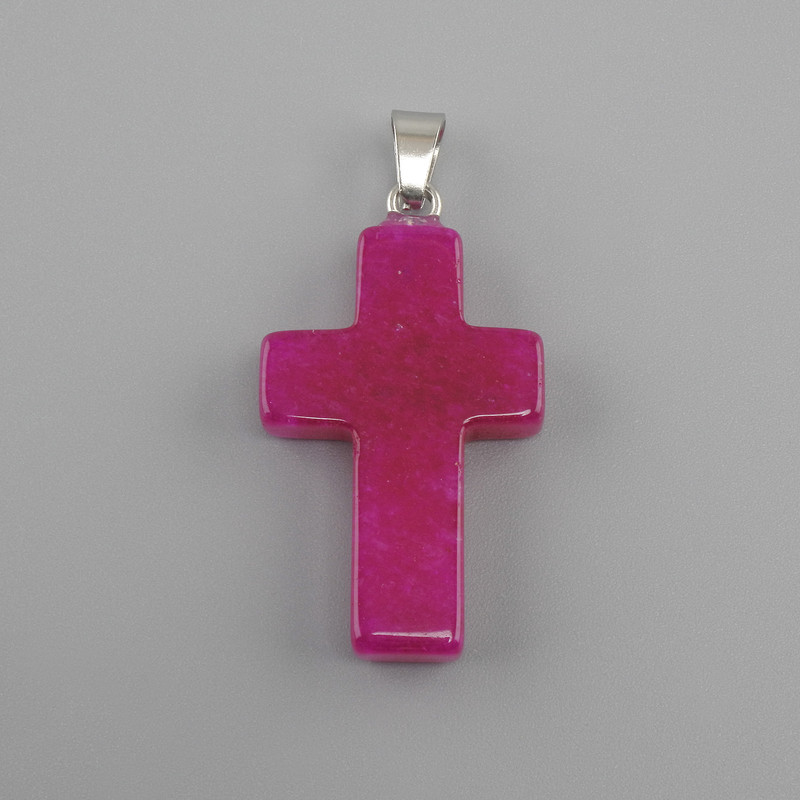 Wisiorek-krzyż z turmalinu 18×26×34 mm+