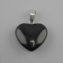 Wisiorek Serce z czarnego agatu 20×20×28 mm+
