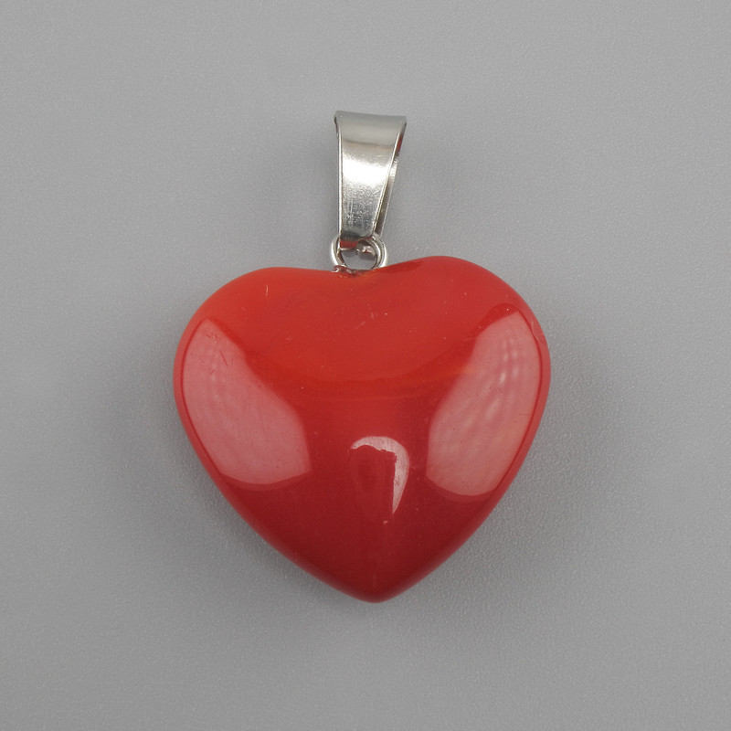 Wisiorek Serce z turmalinem 20×20×28 mm+