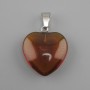 Wisiorek Serce z tonowanego szkła 16×16×25 mm+