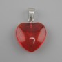 Wisiorek Serce z tonowanego szkła 20×20×6×30 mm+