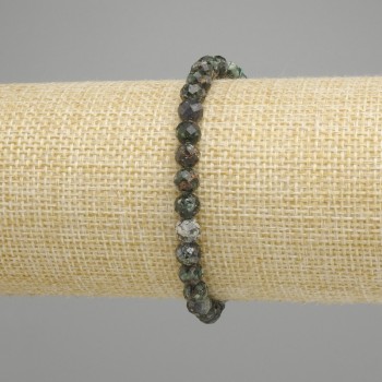 Bransoletka Serafinit kulka fasetowana 6 mm, długość 18 cm +/- rozciągliwa