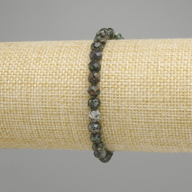 Bransoletka Serafinit kulka fasetowana 6 mm, długość 18 cm +/- rozciągliwa