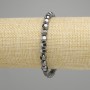 Bransoletka hematyt w naturalnie fasetowane kuleczki, średnica 6 mm, długość 18 cm, elastyczna