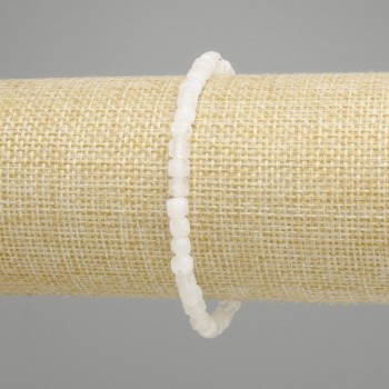 Bransoletka adular granowana sześcian, średnica 4×4 mm ±, długość 18 cm ±, elastyczna