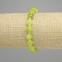 Bransoletka Chrizo-lit Olivin oszlifowany rombik, średnica 7-8×7-7,5mm+ bądź 3mm+ czesanki, długość 18cm ± elastyczna
