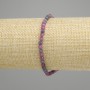 Bransoletka Szafir Rubin fasetowana kulka, średnica 4 mm ±, długość 18 cm ±, elastyczna