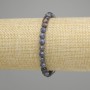 Bransoletka Szafir fasetowany kuleczka, śr 6mm+-, długość 18cm +- elastynowa