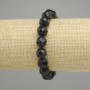 Bransoletka Turmalin graniasta kulka, średnica 10mm±, długość 18cm±, elastikowa