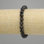 Bransoletka Turmalin karbowane kulki, średnica 7,5 mm, długość 18 cm, elastyczna