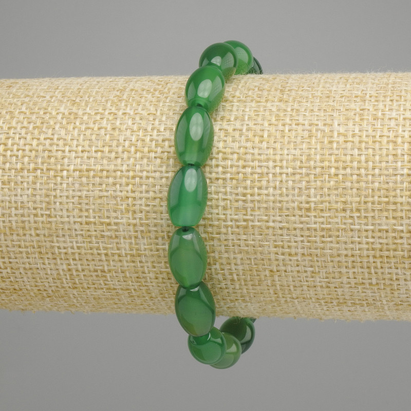 Bransoletka agat nasiono, średnica 12×8 mm+-, długość 18 cm +- elastyczna