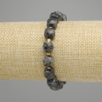 Bransoletka Lavrikit szlifowany kawałek, średnica 8-9 mm+- koraliki 3 mm+-, długość 18 cm +- elasticzna