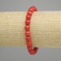 Bransoletka Koral gładka kulka, średnica 7 mm ±, długość 18 cm ±, stretch