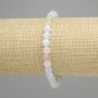 Bransoletka Morganit gładka kuleczka, średnica 6,5 mm, długość 18 cm, elastyczna