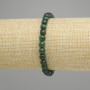 Bransoletka z chalcedonem (chryzopraz) w gebie kulkowej, średnica 6 mm ±, długość 18 cm ±, na elastycznej podstawie