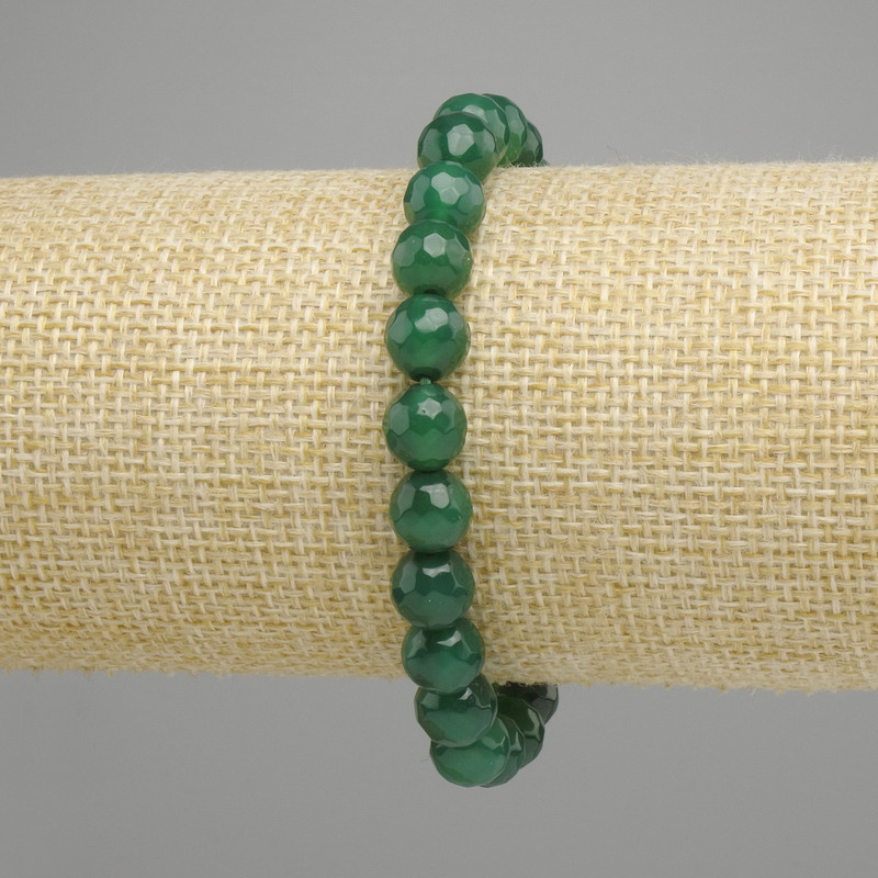 Bransoletka Chrysopraz kulkowana, średnica 8mm +-, długość 18cm +- elastyczna