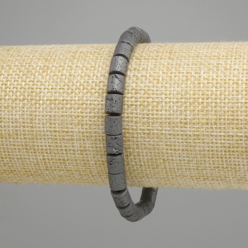 Bransoletka Lawy cylindryczna, średnica 6×6mm, długość 18cm, elastyczna