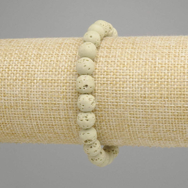 Bransoletka Lawy kule gładkie, średnica 8 mm +-, długość 18 cm +- elastyczna