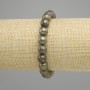 Bransoletka Pyrit kulka gładka, średnica 8,5 mm, elastyczna, długość 18 cm
