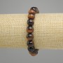 Bransoletka Tygrysie oko (jednostkowa) kule gładkie, średnica 10mm ±, długość 18cm ± elastyczna