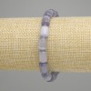 Szary bransoletka Kocie oko cylindryczny, średnica 11×8 mm+-, długość 18 cm +- elastynowa
