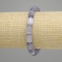 Szary bransoletka Kocie oko cylindryczny, średnica 11×8 mm+-, długość 18 cm +- elastynowa