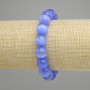 Bransoletka niebieski Kocie oko, gładka kulka, średnica 12mm +-, obwód 18cm +- elastyczna