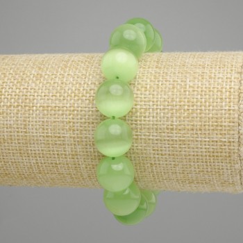Bransoleta Kocie oko kulka gładka, średnica 13,5 mm±, długość 18 cm±, elastyczna