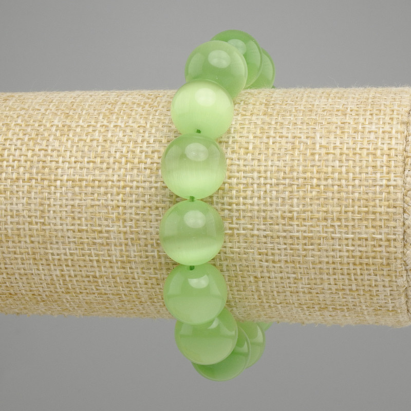 Bransoleta Kocie oko kulka gładka, średnica 13,5 mm±, długość 18 cm±, elastyczna