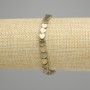 Bransoletka hematyt liść 6mm+- kolor złocisty, długość 18cm +- elastyczna