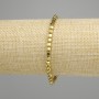 Bransoletka Hematyt fasetowany 4×4mm ± kolor złocisty, długość 18cm ± stretch