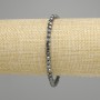 Bransoletka hematyt wielościan 4×4 mm, elastyczna 18 cm