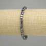 Bransoletka hematyt kanciasty sześcian 5×5 mm +-, długość 18 cm +- elastyczna