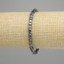 Bransoletka hematyt wyciosana kostka 4×4 mm, elastyczna, długość 18 cm