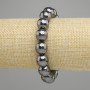 Bransoletka hematyt fasetowana kuleczka 12mm+-, długość 18cm +- stretch