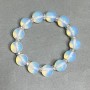 Bransoletka Moonstone Opalit kulek 12mm+- z wstawkami, długość 18cm +- elastyczna