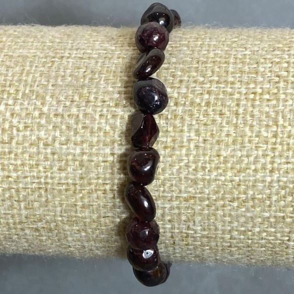 Bransoletka Granat galetowy 6×7mm+-, długość 18cm +- elastyczna